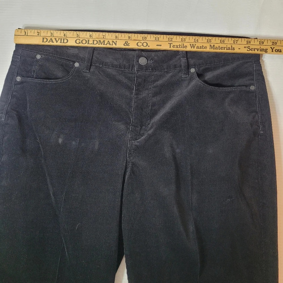 Talbots Flawless Five Pocket Black Corduroy Straight Pants sz 16 - Picture 5 of 10